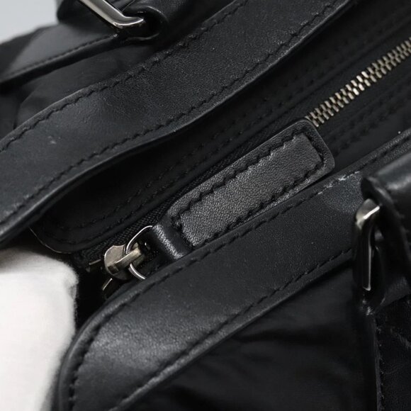 BURBERRY Nova Check Tote Bag Nylon Black Silver Auth ep7664 - Picture 12 of 16